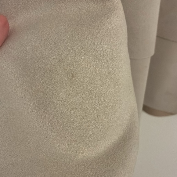 Trisha Tyler Tan Suede Full Zip Jacket PL - Picture 6 of 7